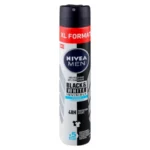 Deodorant Barbati, Nivea Men, Black & White, Invisible, Fresh + Antibacterial, Spray, 200 ml