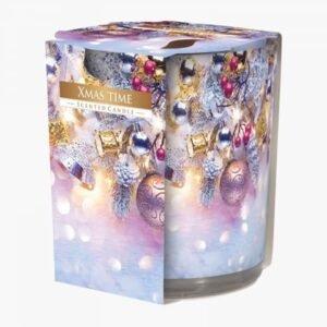 Lumanare Parfumata in Pahar Imprimat, Aura, Xmas Time