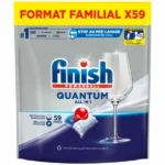 Detergent Capsule pentru Masina de Spalat Vase, Finish, Quantum All in 1, 59 buc