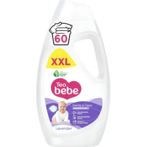 Detergent lichid TEO BEBE Gentle & Clean Lavender, 2.7 l, 60 spalari